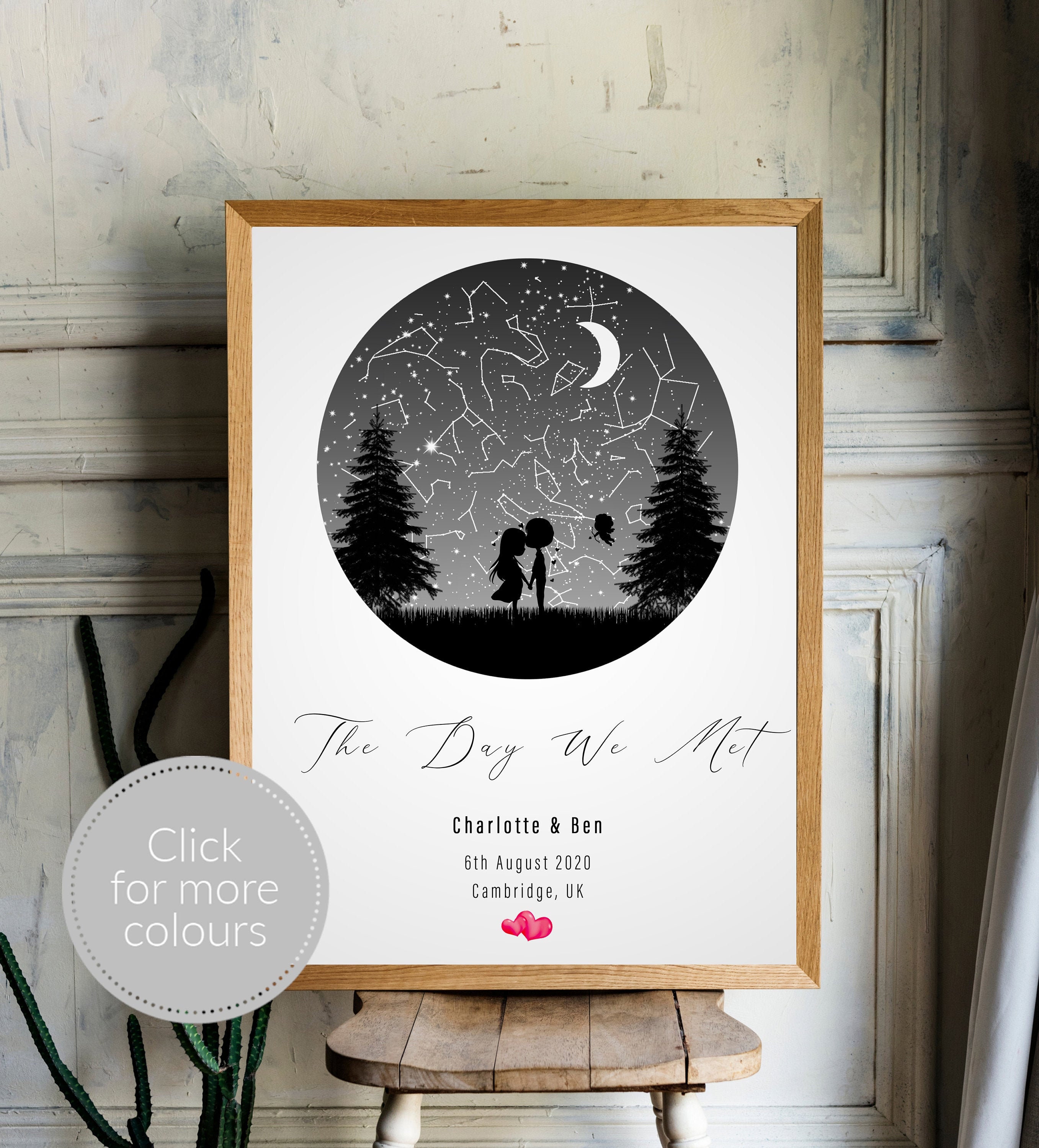 The Day we Met / Custom Star Map by Date / Stars the Day we Etsy