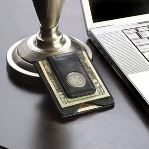 Monedero con monograma y clip para billetes