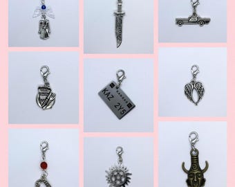 Supernatural lobster clasp charms