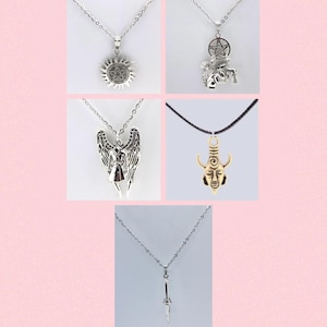 Supernatural inspired metal necklaces