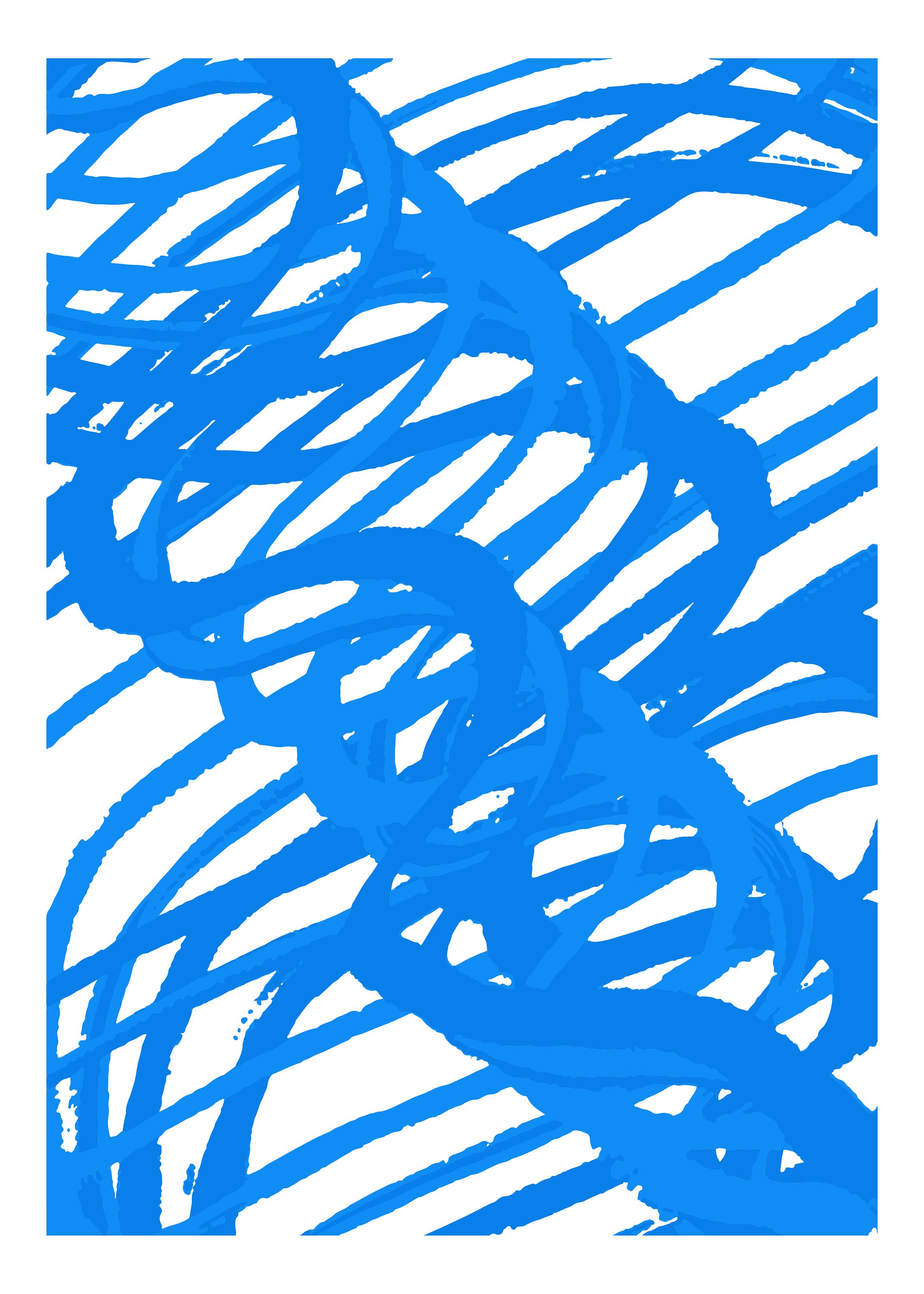 Set of 10 Blue Abstract Wall Art Abstract Wall Art Large | Etsy