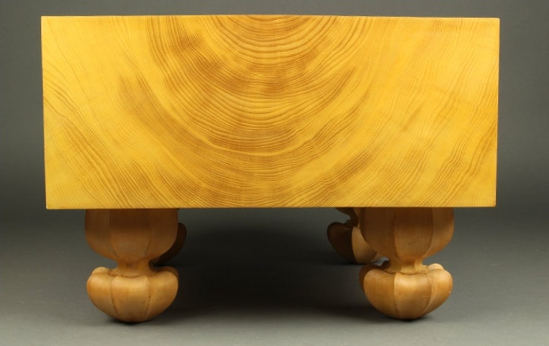 Go Game Floor Board Set, Kaya Goban With Legs, High Class Bowls, Slate