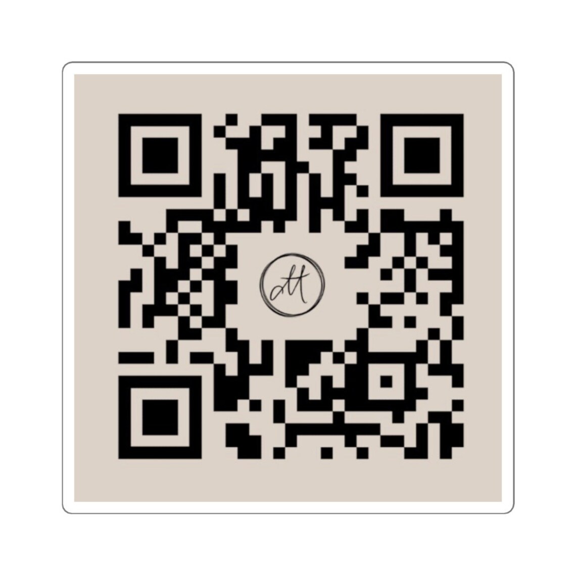 Square QR Code Stickers Etsy