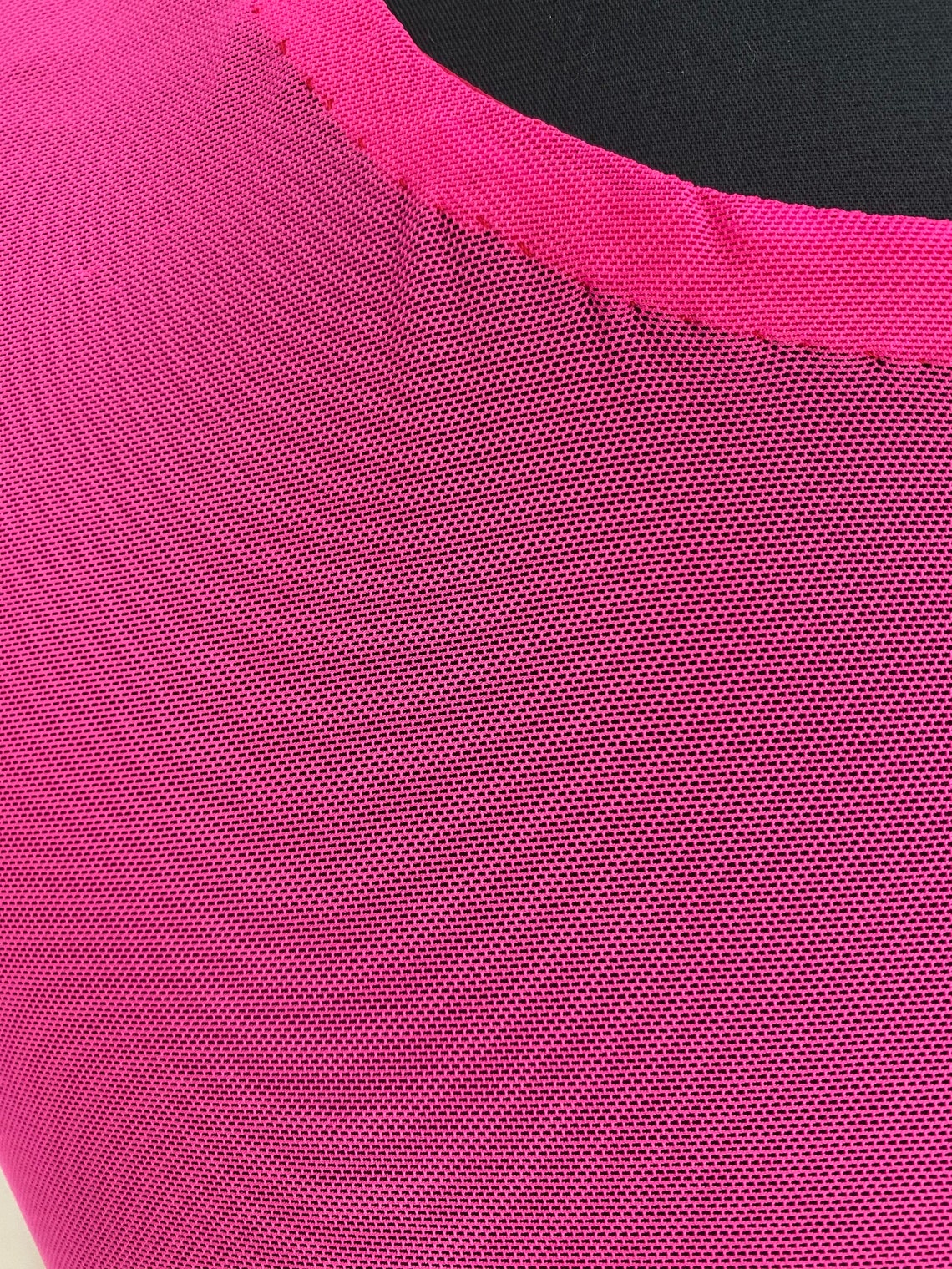 Hot pink stretchable mesh top without lining and sleeveless | Etsy