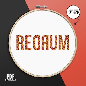 Redrum, Shining Cross Stitch Pattern, Horror Movie Cross Stitch, PDF Pattern