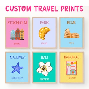 Benutzerdefinierte Pop Art Reiseposter, JEDER Ort, JEDE Farbe, Weltstadt Drucke, Orte Poster, Sehenswürdigkeiten Kunst, personalisiertes Geschenk für Reiseliebhaber