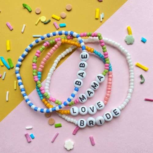 Name Bracelet Friendship Bracelet Personalised Jewellery Etsy UK