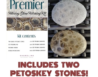 Double Wick Petoskey Stone Beach Gel Candle  Burn the Candle Keep the –  DevonianCoast