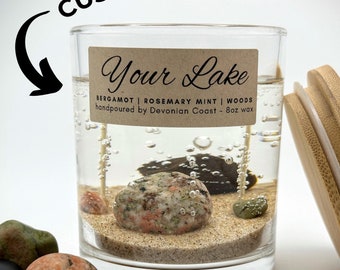 Customizable Lake Candle Clear Gel | Lake Lover Gift | New Lake Home | Personalized Gift | Lake House Gift