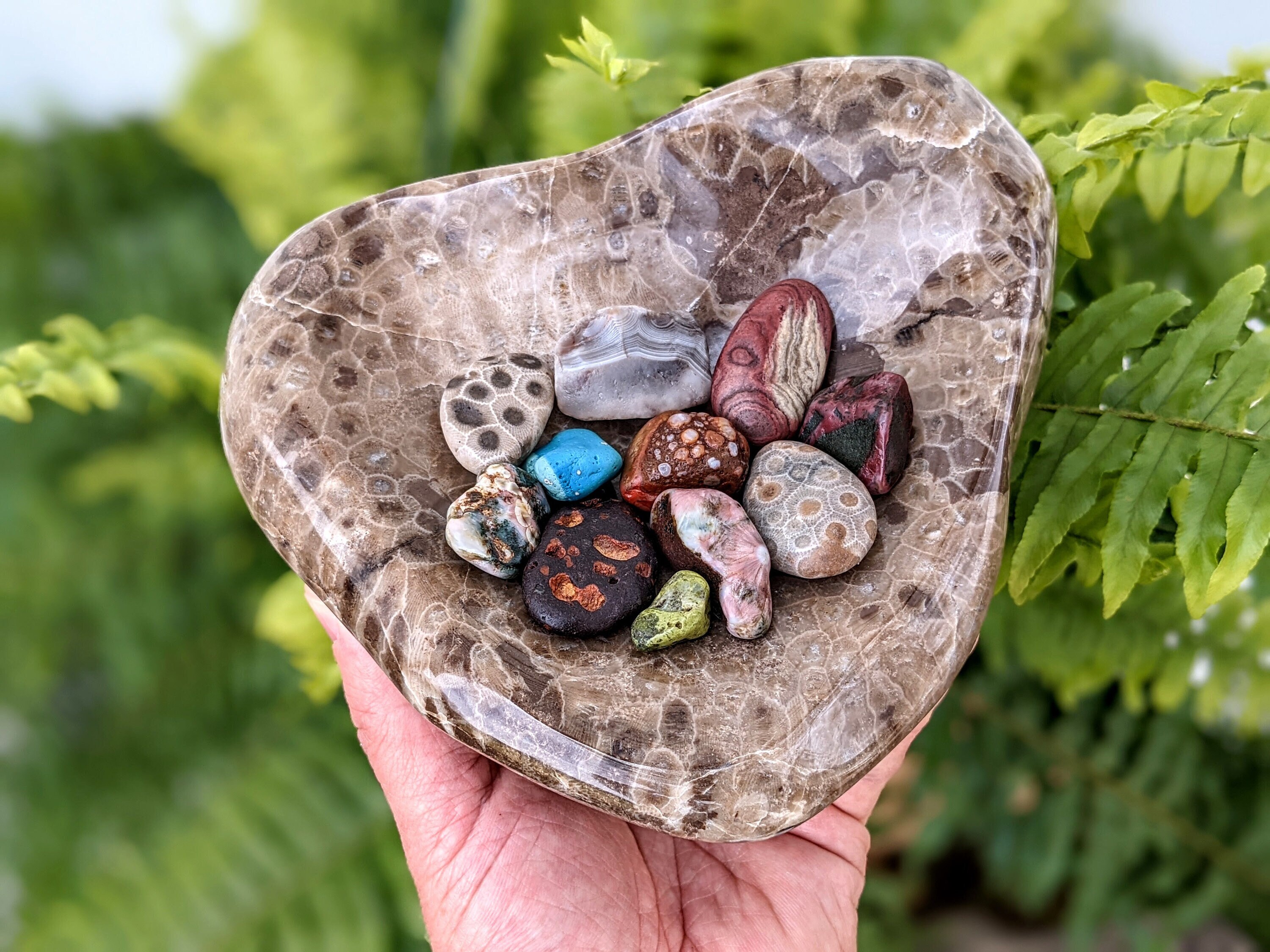 Double Wick Petoskey Stone Beach Gel Candle  Burn the Candle Keep the –  DevonianCoast