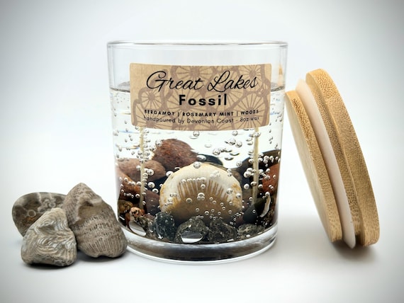 Great Lakes Fossil Clear Gel Candle | Burn the Candle Keep the