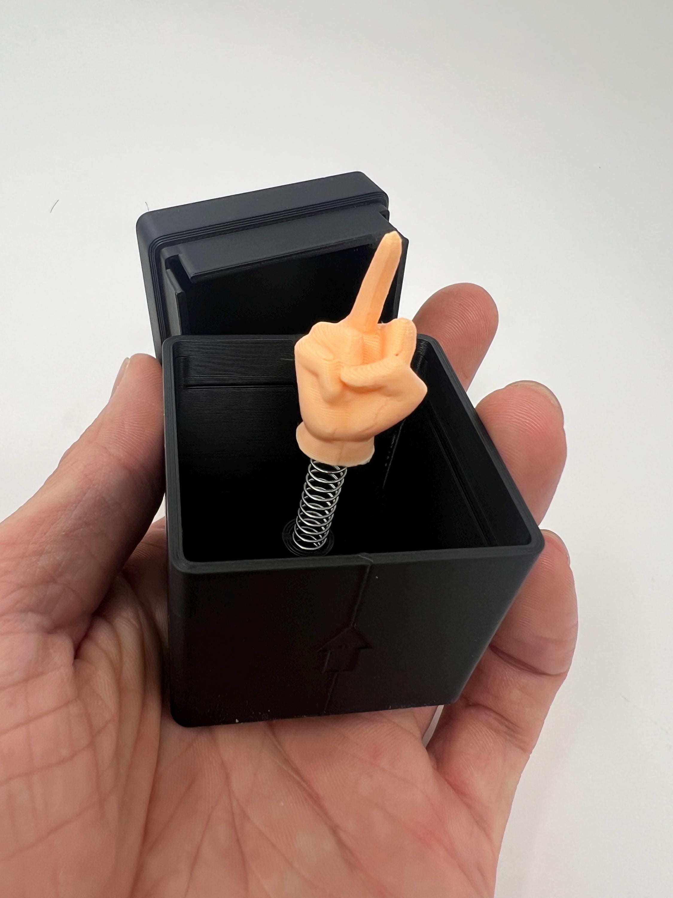 Surprise Middle Finger Box (4 Pack) - Spring Activated Middle Finger Gift Box - Some Assembly Required - Novelty Gag Toy