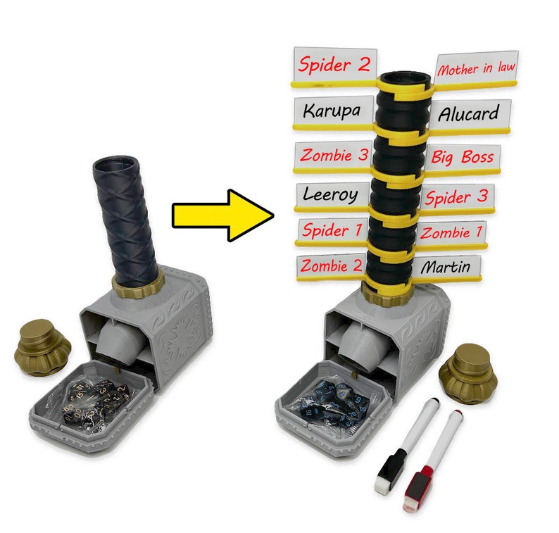 Hammer Dice Tower Initiative Tracker Upgrade Storage for 5 Etsy