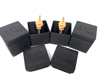Middle Finger Prank Box - Spring-Loaded Gag Gift For Office Pranks & Parties