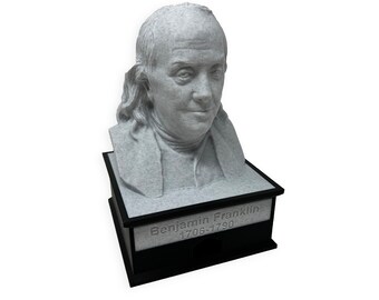 Benjamin Franklin Talking Busts - Press the button for a fun quote or fact - Collectible Toy Figurine - Novelty Gift - Video in Description