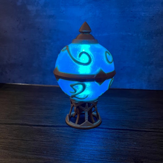 Pal Sphere with LED Lights and Stand - USB rechargeable - Palworld Desk Decor - Decor Plastic Figurine - Night Light - Novelty Gift