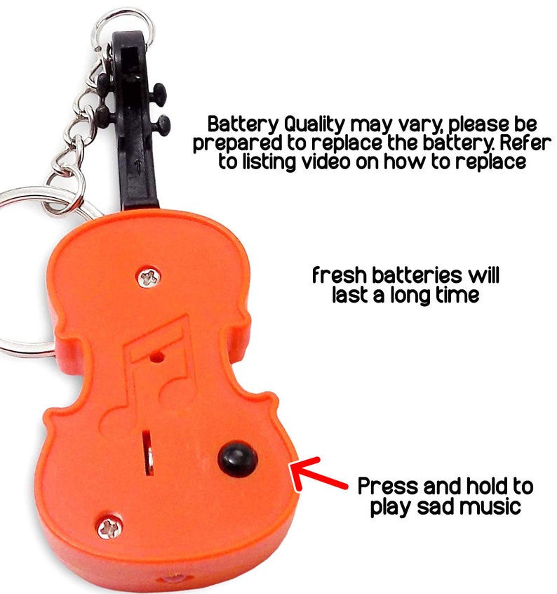 World's Smallest Violin Keychain Playable With Music Etsy