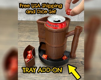 Can Dice Tower - No Paint / Odorless - Insulated Mug Cup Drink Holder Dice Tower - TTRPG - DND - Free Dice All Options