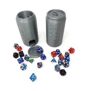 Can of Whoop Ass Dice Tower | Open a Can of Whoop Ass | Tabletop Roleplaying Game | Dice Roller | Random 7PCS D20 Dice Set Included |