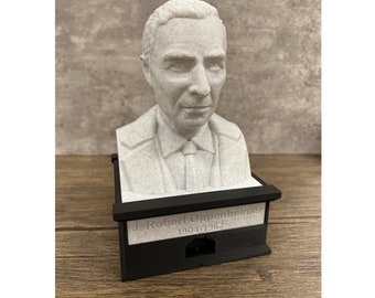 J. Robert Oppenheimer Talking Bust - Press the button for a fun quote or fact - Collectible Toy Figurine - Novelty - Video in Description