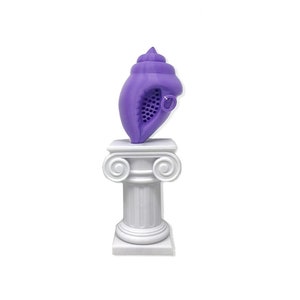 Dekoracja postumentu Mystic Conch V4 - eksponuj swoją muszlę na biurku lub półce - sekretny schowek - kolumna rzymska