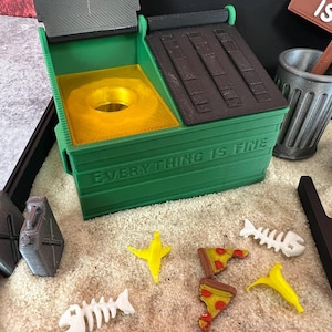 Dumpster Fire Zen Garden - Large 7" x 7" with Fine Sand - Desk Accessory - Funny Novelty Gift - Fidget Stress Relief - 400 page Sticky Note image 6