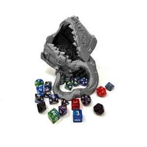 Mimic Dice Tower | Tabletop Roleplaying Game | Dice Roller | Random 7PCS D20 Dice Set Included |