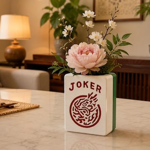 Munnygrubbers - Mahjong Joker Kakel Plastvas Planter med Vattentät Insats
