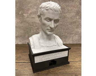 Julius Caesar Talking Busts - Press the button for a fun quote or fact - Collectible Toy Figurine - Novelty Gift - Video in Description