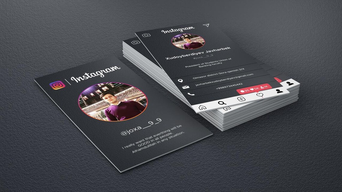 Instagram card / Business card Etsy