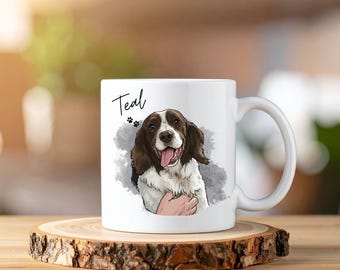 Personalized Cartoon Pet Portrait Mug, Animal Lover Gift