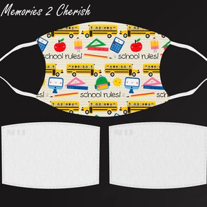 Back To School Face Mask School Buses and More Custom Made Just For You!