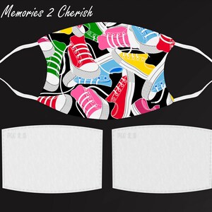 Back To School To Cool Shoe Face Mask Sublimated For You Extremely Colorful For That Fashion Look