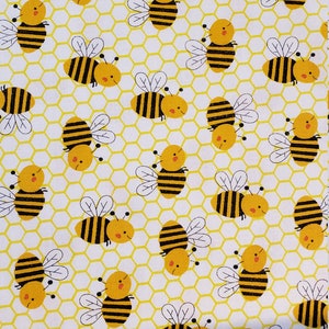 Bee Honeycomb Fabric: 100% Cotton Print, Quilting & Crafts