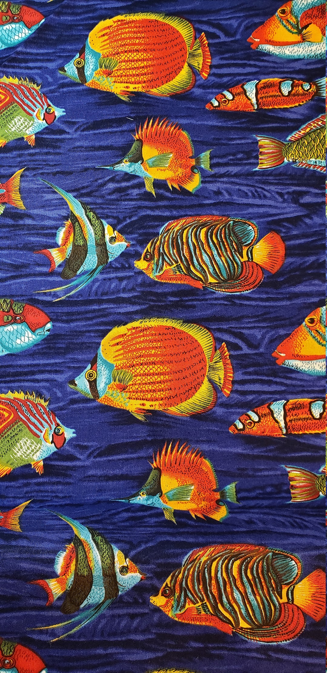 Tropical Fish Fabric: Colorful Cotton Quilting Material - Etsy
