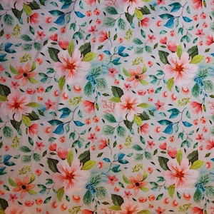 Denise Palmer Mermaid floral fabric 100 % cotton for clothing ,crafts and quilting ,B.T.Y.3/4,1/2,1/4,fat quarter