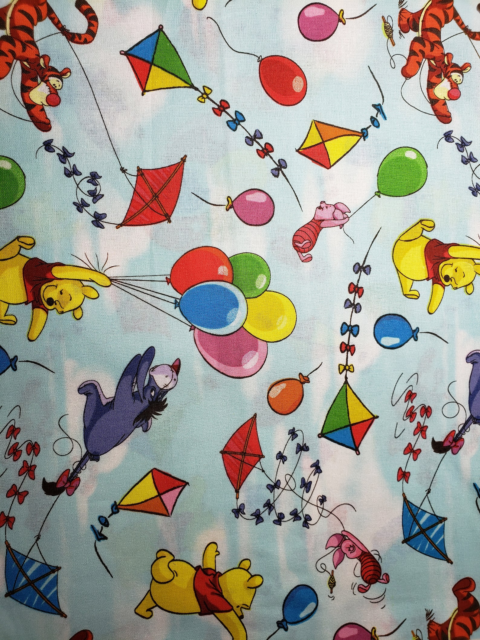 Winnie the Pooh Primary Color Fabric by the Yard 100 Cotton Etsy