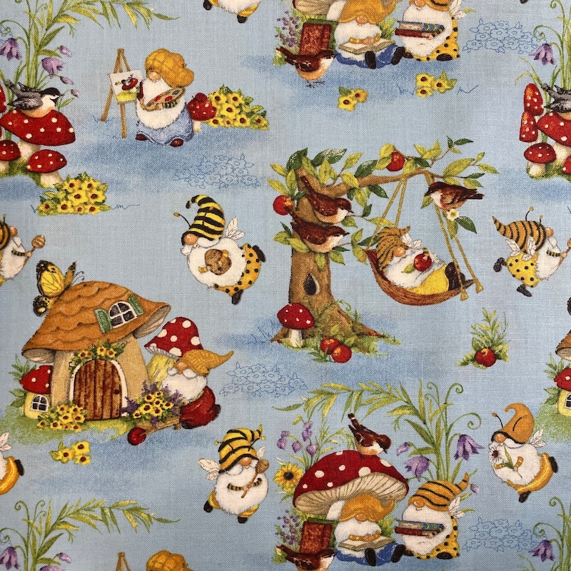 Susan Winget Gnome Fabric - Etsy