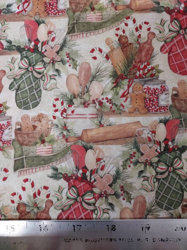 Susan Winget Gingerbread Kitchen 100% Cotton for Clothing - Etsy