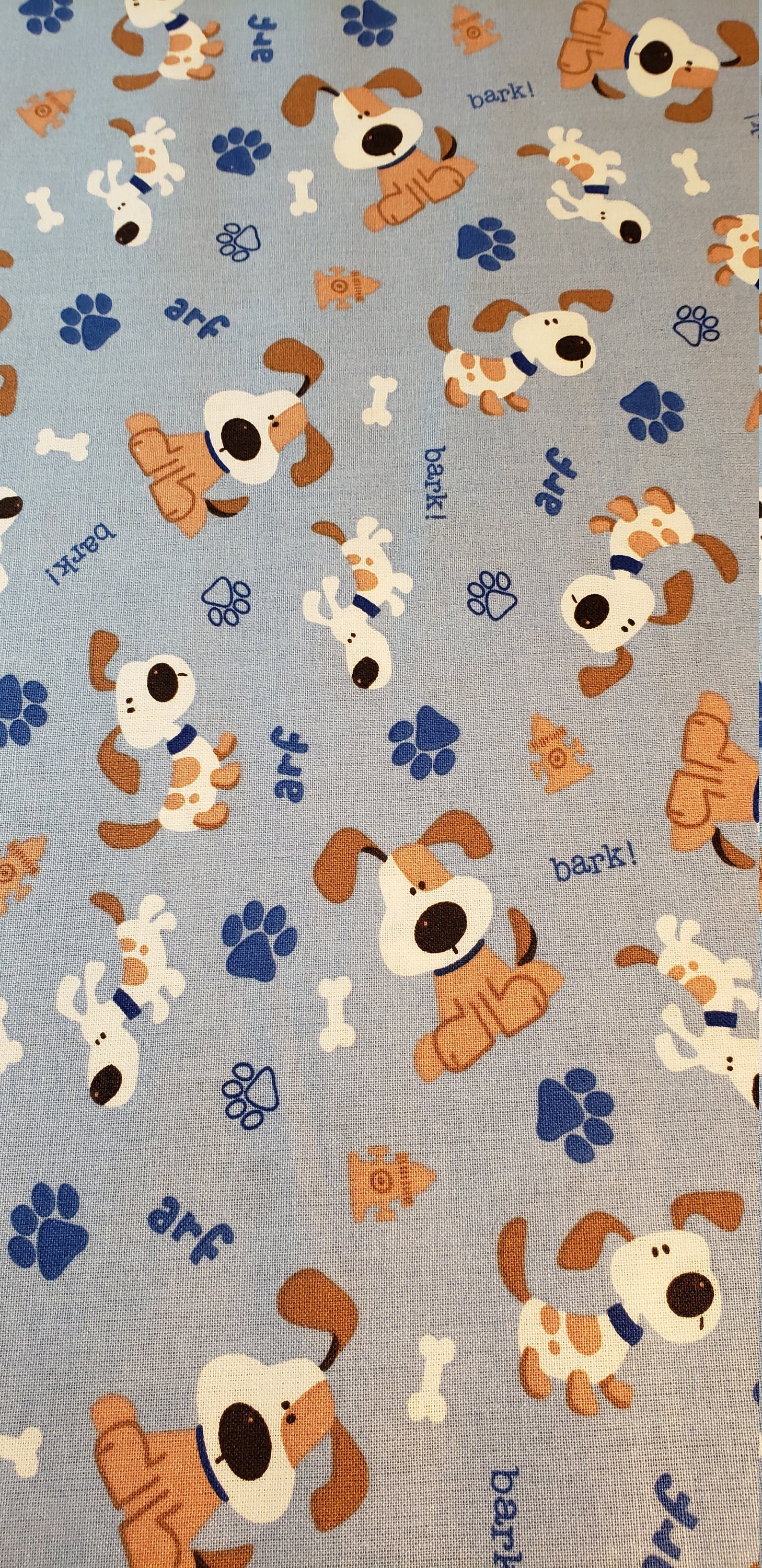 Dog Bark Puppy's Premium Fabric by the Yard 100% Cotton - Etsy UK