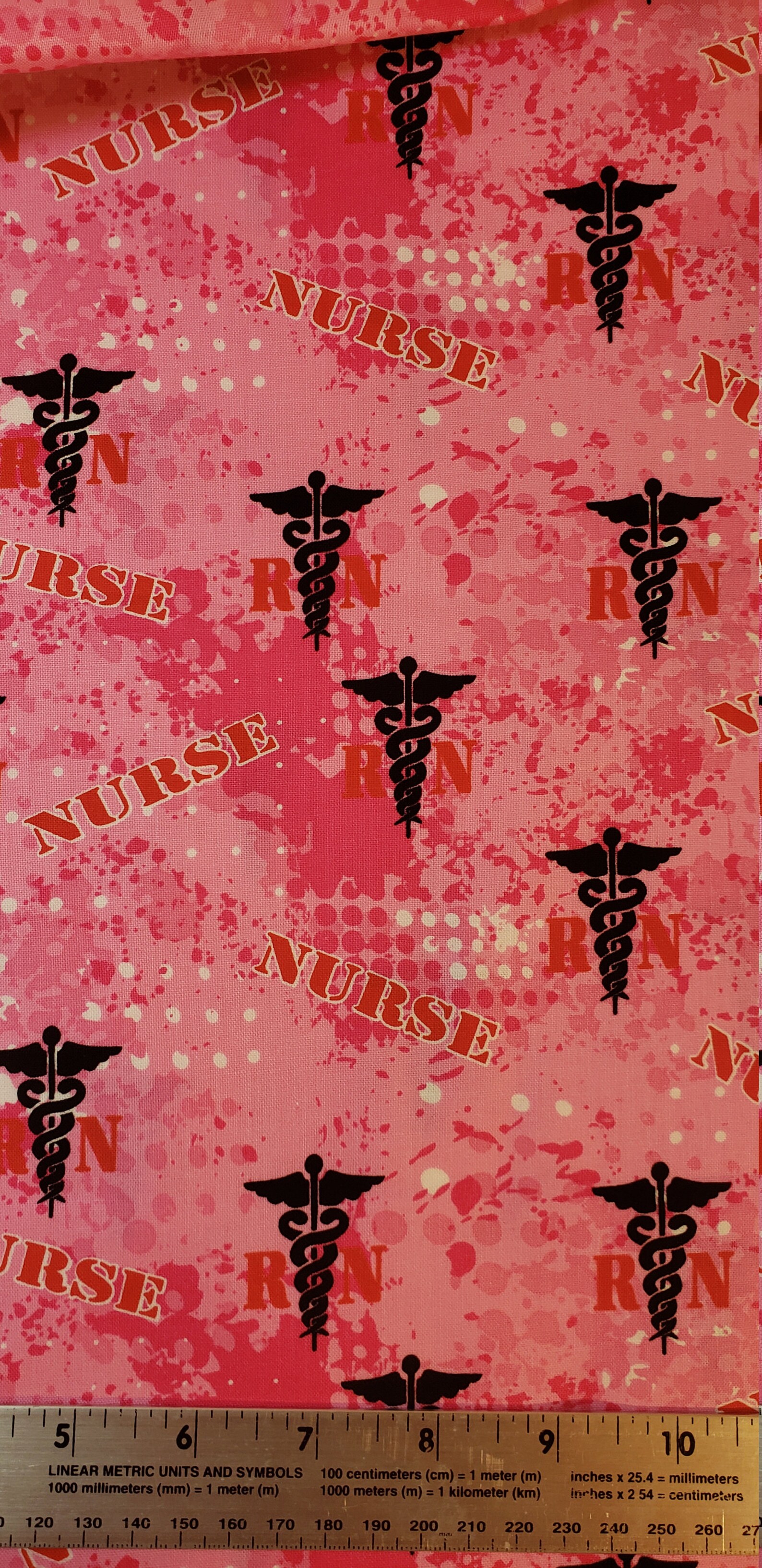 Nurse Cotton Fabric Abstract Geo Logo Cotton Fabric 100 Etsy