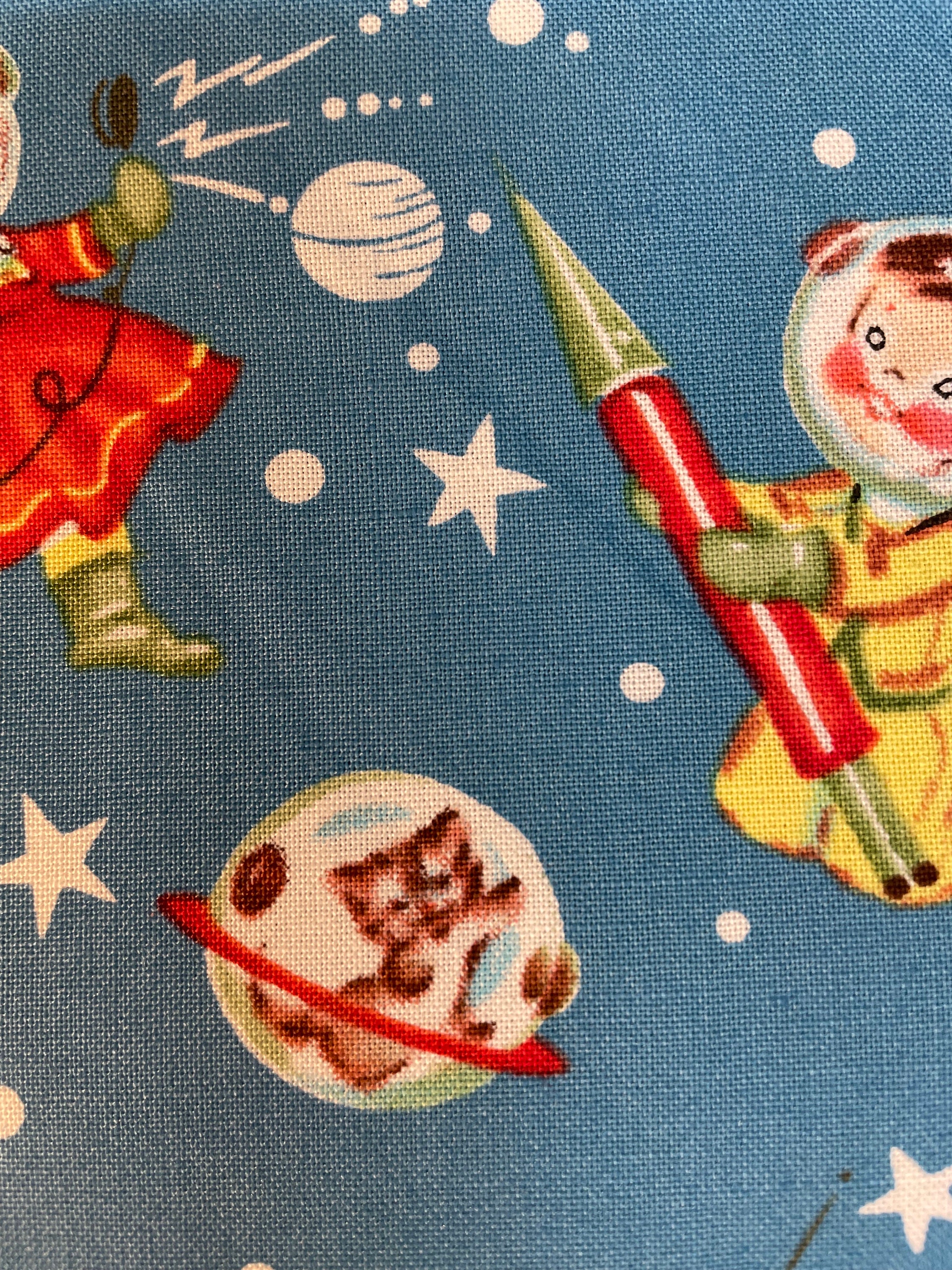 Rocker Rascals Retro Rocket Rascals Fabric: Michael Miller Spaceship Print - Etsy