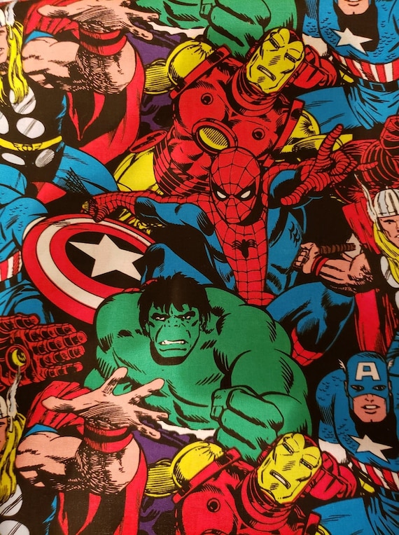 Personaggi dei fumetti Marvel Tessuto 100% cotone per