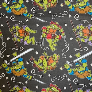 TMNT Toss Fabric: 100% Cotton for Crafts & Quilting