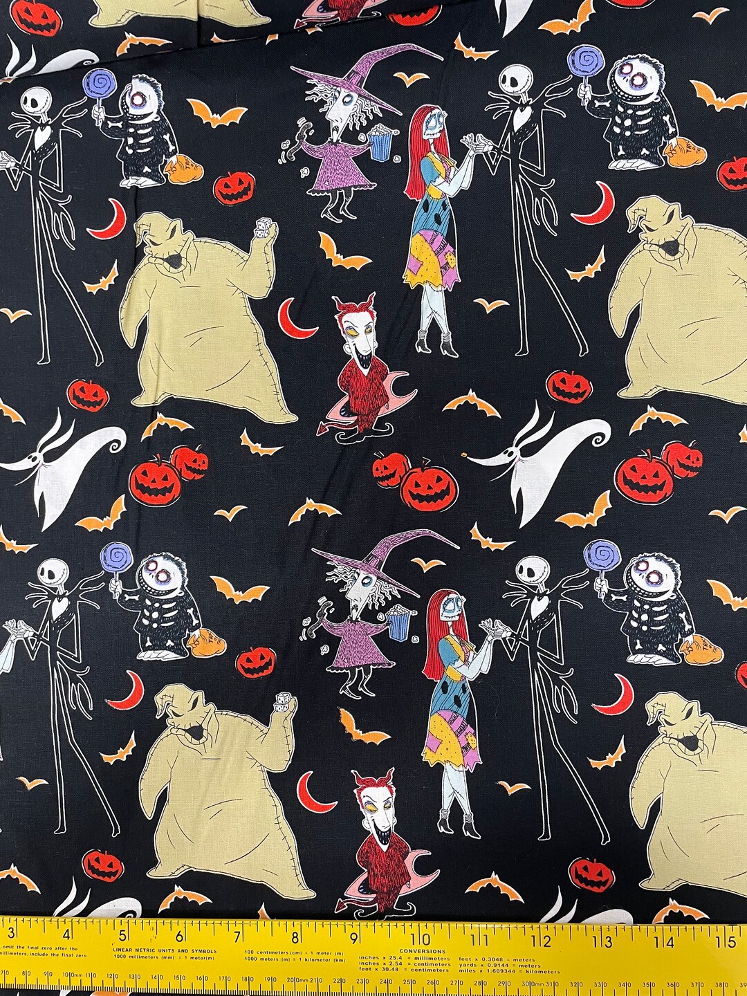 Nightmare Before Christmas Seasonal Char Pack Ctn Fabric 100 Cotton by