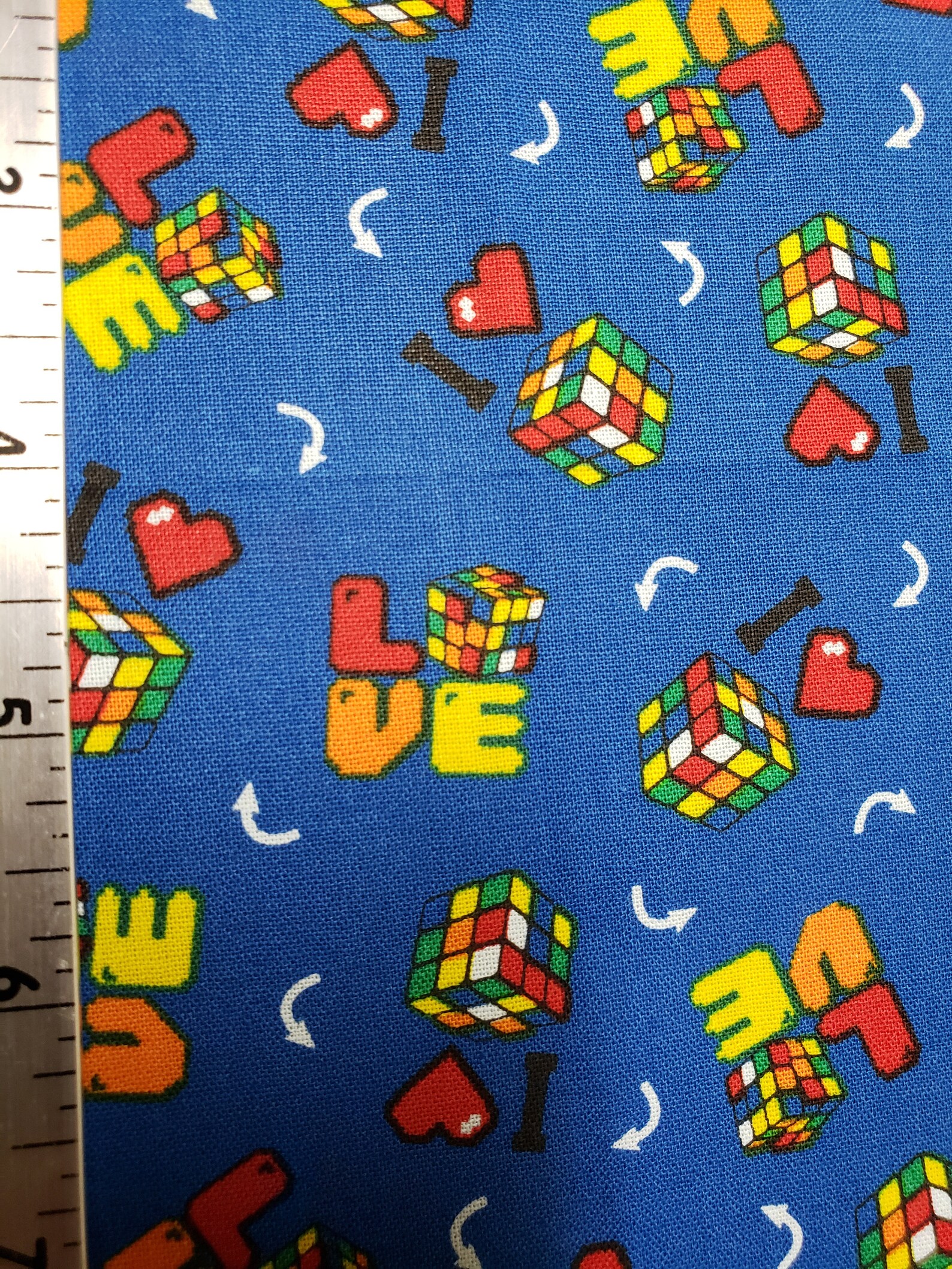 Rubik's Cube 100 Cotton for Clothing crafts and Quilting Etsy
