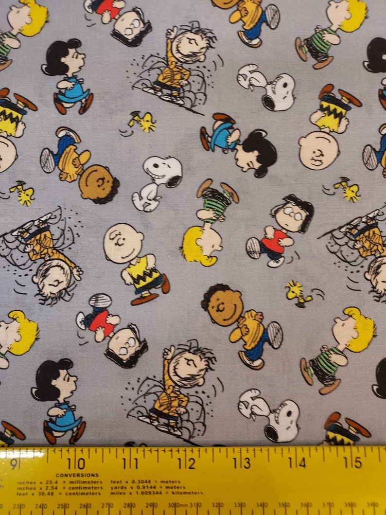 Peanuts Character Toss Fabric 100 Cotton for Clothing crafts Etsy