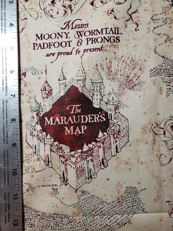 La mappa del Malandrino Harry Potter Tessuto tagliato su misura 100% cotone  per abbigliamento, artigianato e quilting, -  Italia