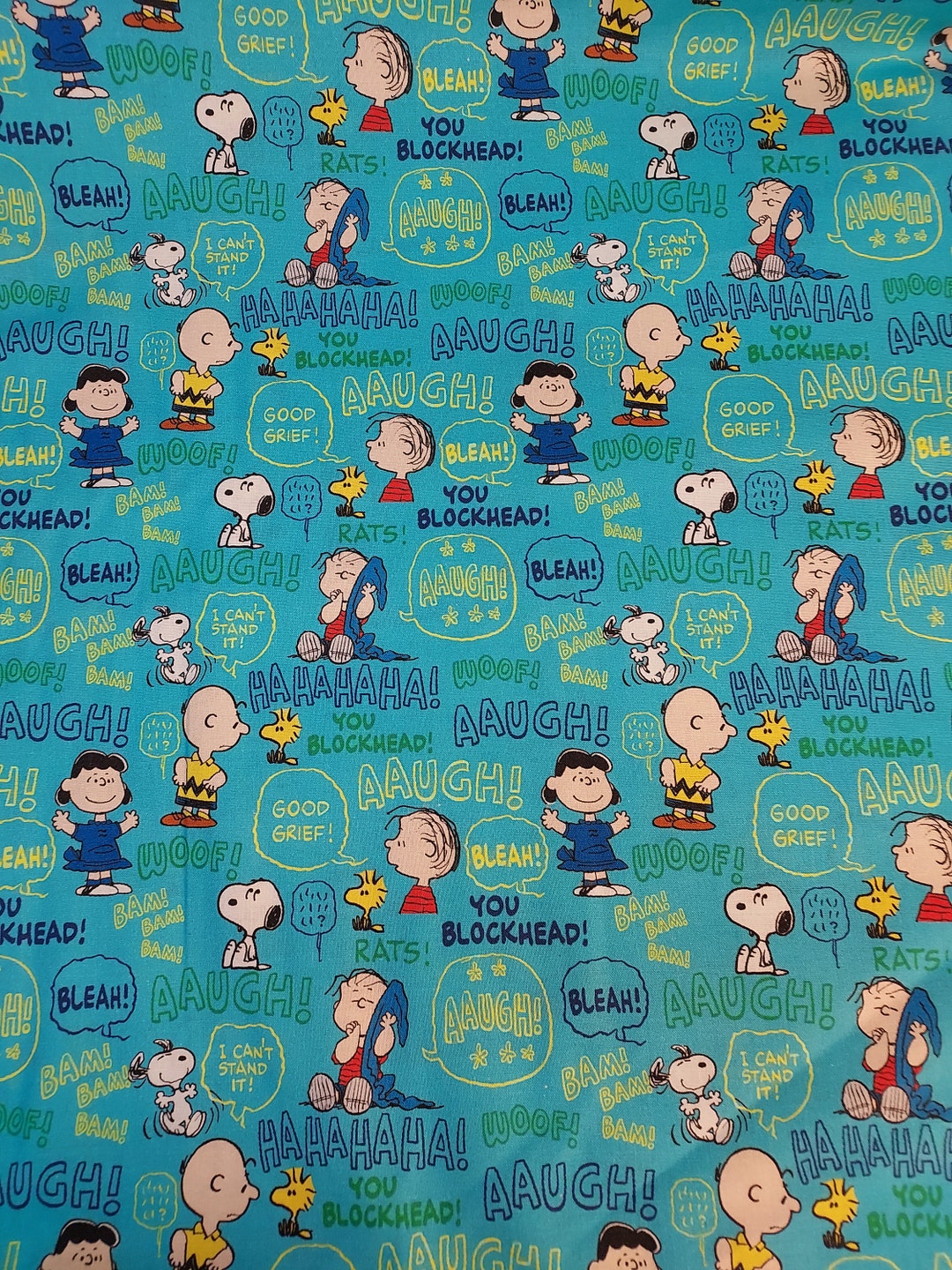 Spring Peanuts Verbiage CTN Print Fabric 100% Cotton for Clothing ...