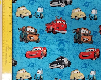 Lightning McQueen Fabric: Radiator Springs Cotton Quilting Material